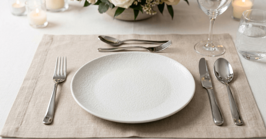 posição dos talheres na mesa