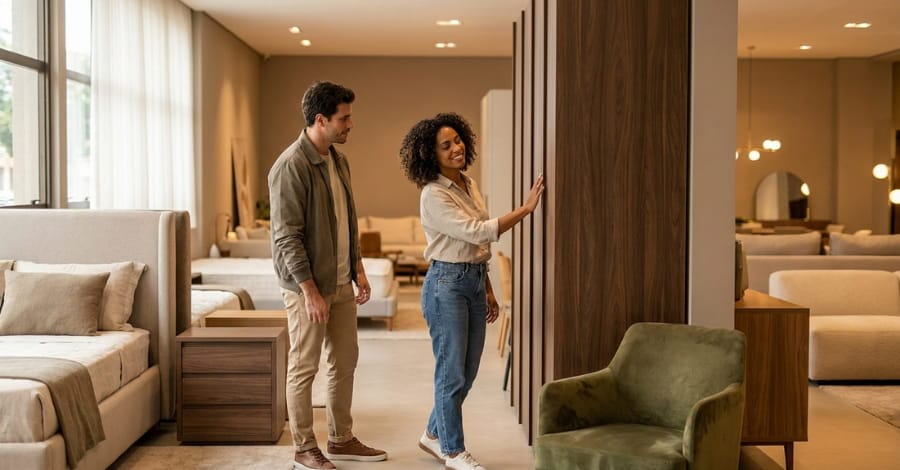 como montar quarto de casal com móveis do tamanho certo