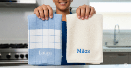 Por que usar panos de prato diferentes para louça e mão