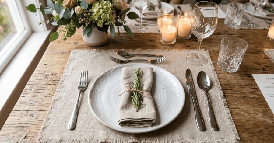 posição dos talheres na mesa